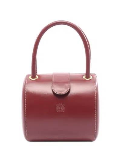 Pre-owned Loewe Anagram Leather Handbag In Red