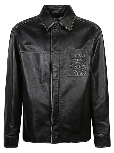 LOEWE LOEWE ANAGRAM LEATHER JACKET