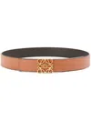 Loewe Men Anagram Reversible Belt In Smooth Calfskin In Brown