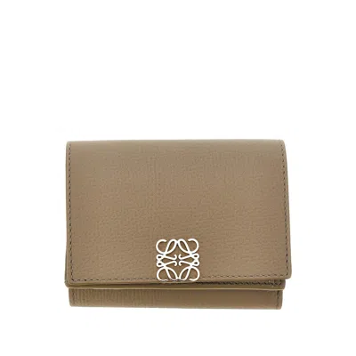 Loewe 'anagram' Leather Tri-fold Wallet In Sand