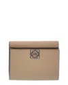 Loewe Anagram Leather Trifold Wallet In Brown