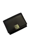 Loewe Puffer Anagram Trifold Wallet In Shiny Nappa Calfskin In Black