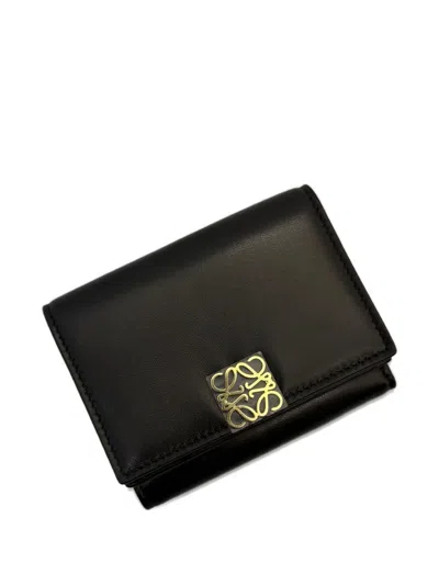 Loewe Anagram Leather Wallet In Black