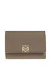 Loewe Anagram Leather Wallet In Neutral