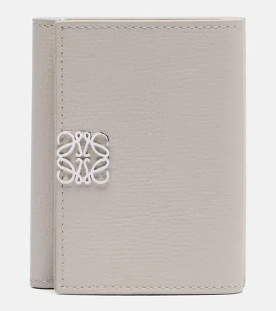 Loewe Anagram Leather Wallet In Neutral