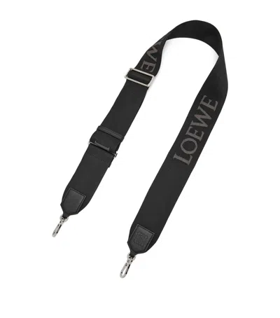 Loewe Anagram Logo Bag Strap In Black
