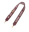 Loewe Anagram Logo Bag Strap In Burgundy