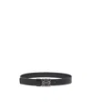 Loewe Chunky Anagram 4cm Adjustable Calf Skin Belt Loop In Black