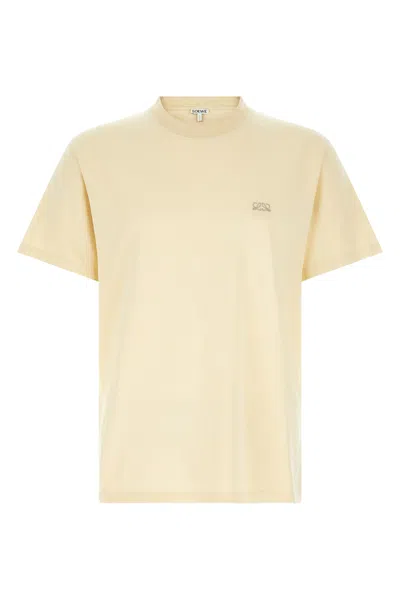 Loewe 'anagram' Logo Embroidery T-shirt In Yellow