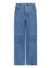 Loewe Loose-fit Anagram Jeans In Medium In Blue