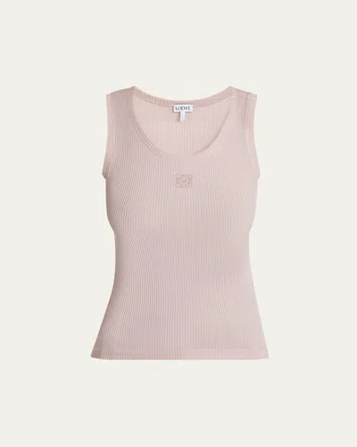 LOEWE ANAGRAM LOGO RIBBED TANK TOP