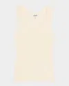Loewe Anagram Logo Ribbed Tank Top In Neutral