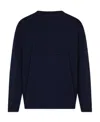Loewe Mens Navy Blue Anagram Embossed-monogram Crew-neck Relaxed-fit Stretch-wool Blend Sweatshirt In Black