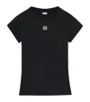 Loewe Black Cotton-blend T-shirt With Anagram Logo Women In Black