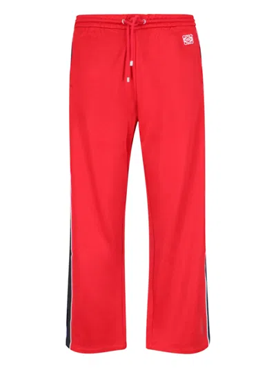 Loewe 'anagram' Logo Track Pants In Red