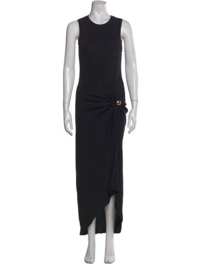 Pre-owned Loewe Anagram Long Dress In Black