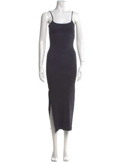 Pre-owned Loewe Anagram Long Dress In Gray