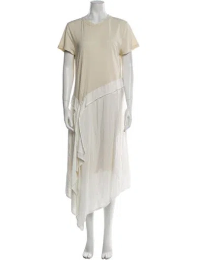 Pre-owned Loewe Anagram Long Dress In Neutral