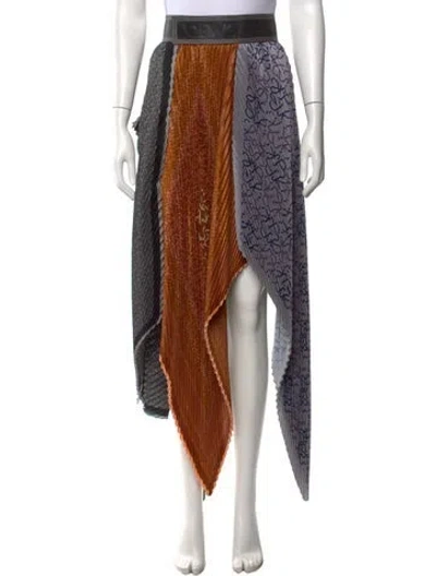 Pre-owned Loewe Anagram Long Skirt In Grey