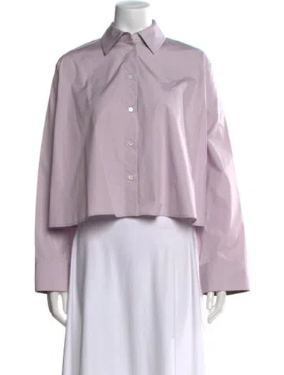 Pre-owned Loewe Anagram Long Sleeve Button-up Top W/ Tags In Purple