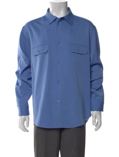 Pre-owned Loewe Anagram Long Sleeve Shirt In Blue