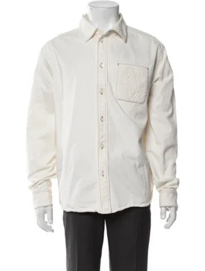 Pre-owned Loewe Anagram Long Sleeve Shirt In Neutral