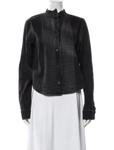 Pre-owned Loewe Anagram Long Sleeve Top In Black