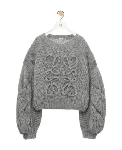 LOEWE ANAGRAM SWEATER IN MOHAIR