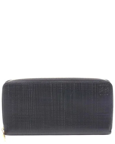 Loewe Anagram Long Wallet (authentic Pre-loved) In Black