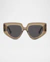 Loewe Anagram Lw40154u Sunglasses In Sdkgrnsmk