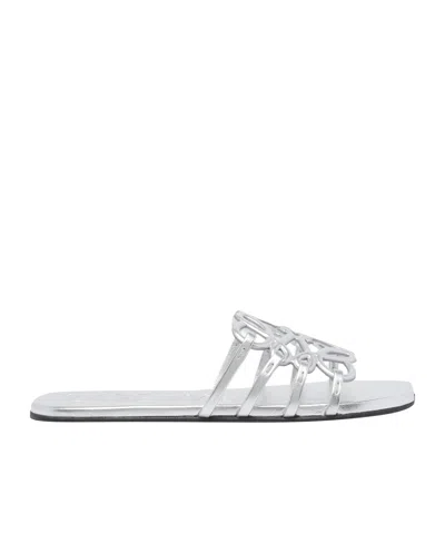 LOEWE LOEWE ANAGRAM METALLIC EFFECT SLIDES