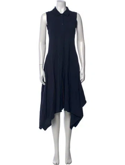 Pre-owned Loewe Anagram Midi Length Dress In Blue