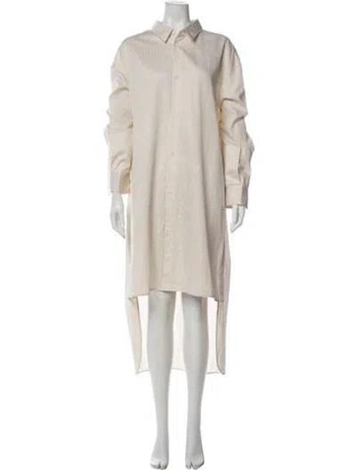 Pre-owned Loewe Anagram Midi Length Dress In Neutral