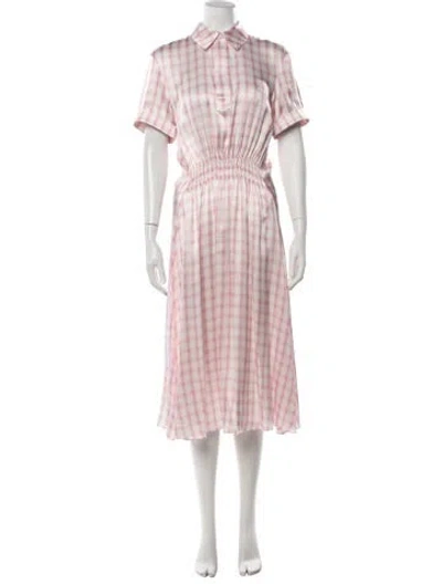 Pre-owned Loewe Anagram Midi Length Dress In Pink