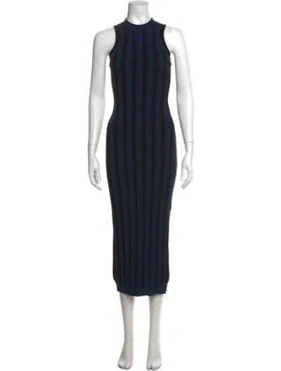 Pre-owned Loewe Anagram Midi Length Dress W/ Tags In Blue