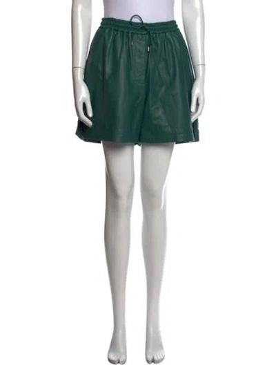 Pre-owned Loewe Anagram Mini Shorts In Green