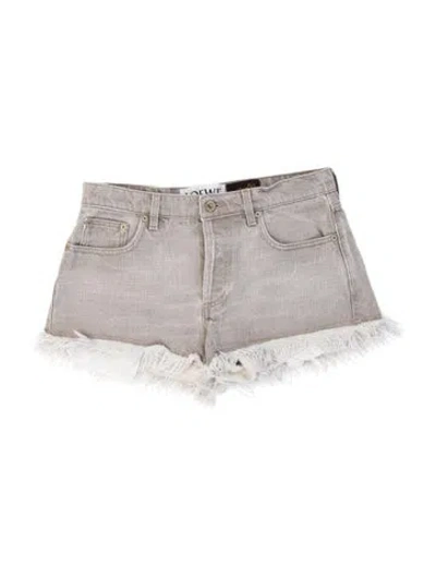 Pre-owned Loewe Anagram Mini Shorts In Neutrals