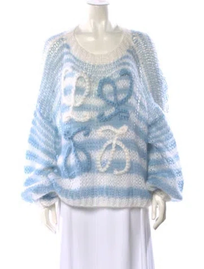 Pre-owned Loewe Anagram Mohair Sweater In Multi