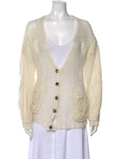 Pre-owned Loewe Anagram Mohair Sweater In Neutral