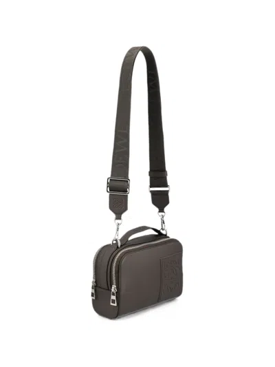 Loewe Anagram Motif Leather Shoulder Handbag In Red