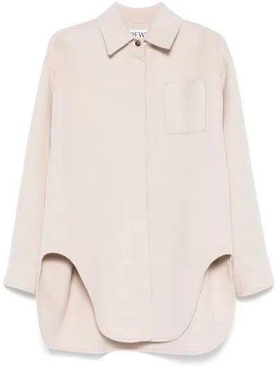 Loewe Anagram-motif Shirt In Neutrals