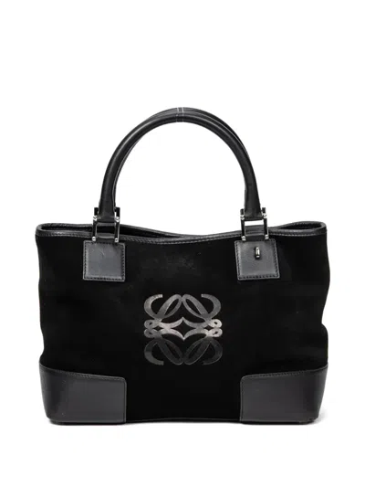 Pre-owned Loewe Anagram-motif Tote Bag In Black