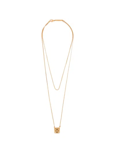 Loewe Anagram Necklace In Gold