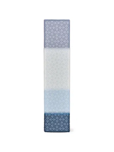Loewe Anagram Ombre Scarf In Blue