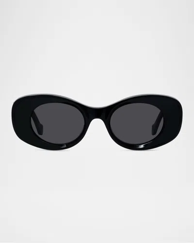 LOEWE ANAGRAM OVAL ACETATE SUNGLASSES