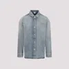 Loewe Anagram Washed Denim Overshirt In Washed Denim