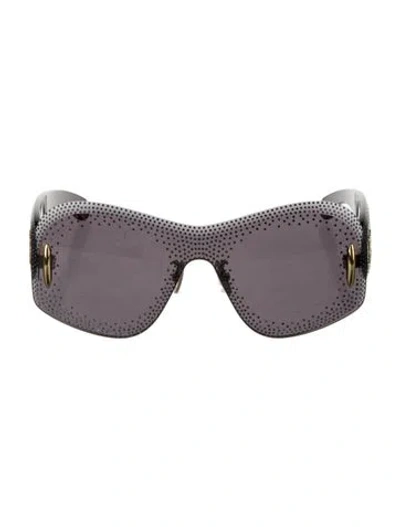 Pre-owned Loewe Anagram Oversize Sunglasses In Black/clear