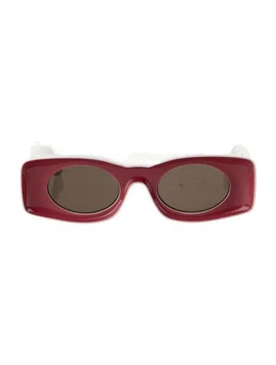 Pre-owned Loewe Anagram Oversize Sunglasses W/ Tags In Pink/white