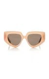 Loewe Anagram Oversized D-frame Acetate Sunglasses In Pink