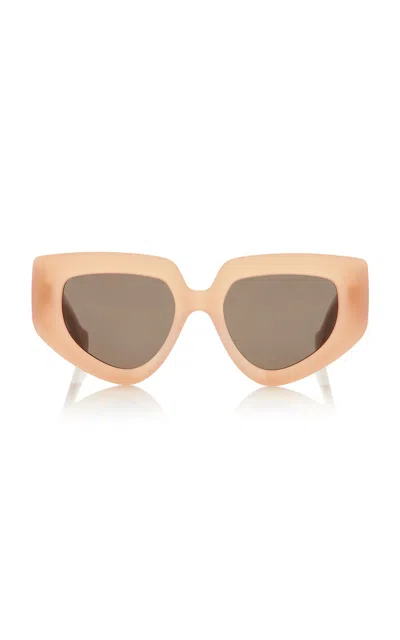 Loewe Anagram Oversized D-frame Acetate Sunglasses In Pink